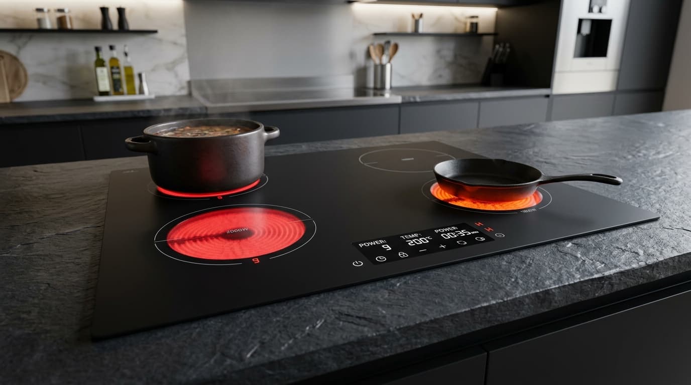 Modern smart induction cooktop and infrared appliances sourced directly from China